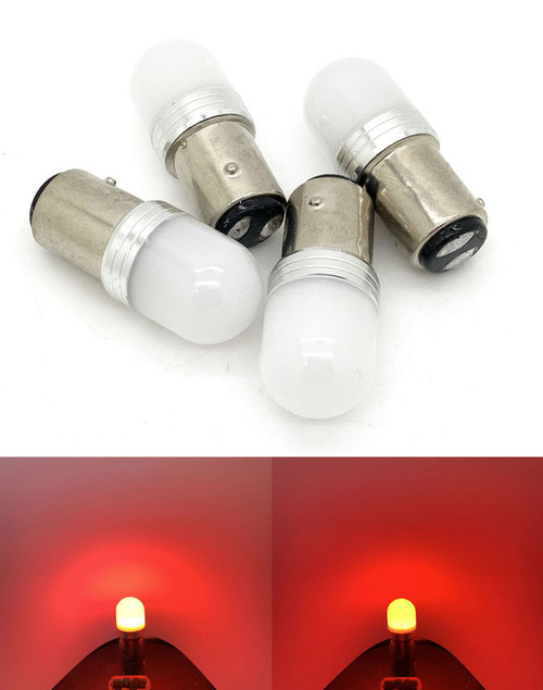 12V 24V BAZ15D 566 P21/4W BAYONET STOP / TAIL RED LED BULB
