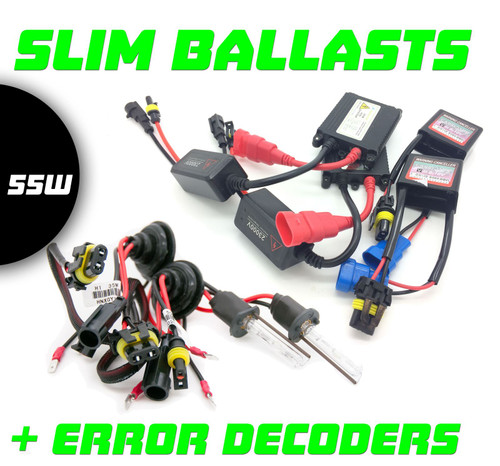 H1 55W Budget Canbus Xenon HID Conversion Kit 12V Slim Ballast 4300K-10000K 1yr Wty