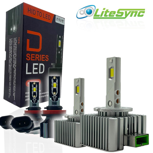 Pair D3S & H11 LED replacement bulbs upgrade bulbs canbus Q7