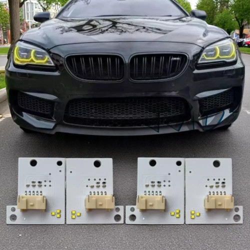 for BMW 6 Series F12 F13 LCI 2014-2018 Angel Eye Daytime Light PAIR Lemon Yellow PCB