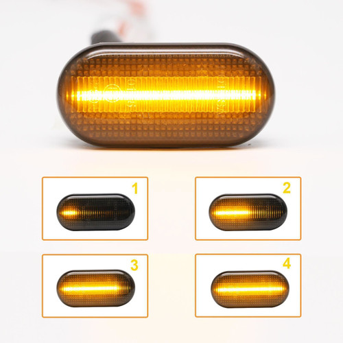 Smoked LED Side Repeaters for Nissan Qashqai Navara 350Z Note | Dynamic | Pair