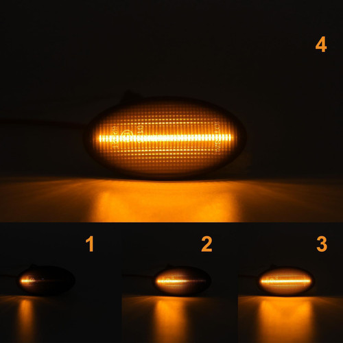 Smoked LED Side Repeaters for Suzuki Swift SX4 Vitara Fiat Sedici | Dynamic | Pair