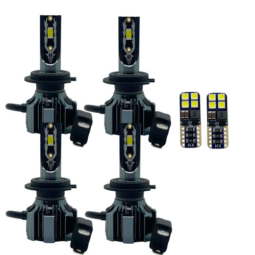 LiteSync N1 H7 H1 & 501 LED Headlight Bulbs low high beam bundle 10000 Lumens! For Seat Leon 1999-2012