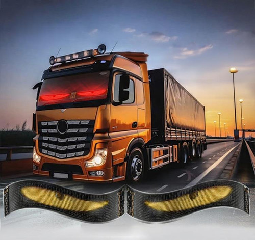 2x RGB LED Sign Display 374x92mm USB App Control Linked Panels 2048 Pixels