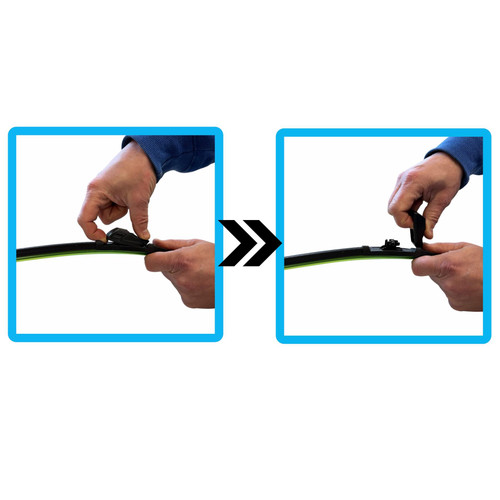 22/16" Carbon Fibre Aero Flat Wiper Blades Pair All-Season Windshield Ford EcoSport