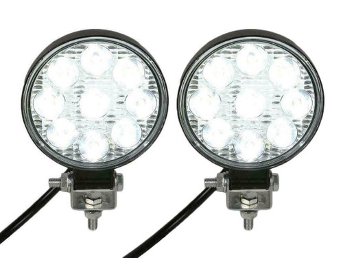 2 x 27W White Round 12v 24v LED Mini work driving spot light reverse offroad