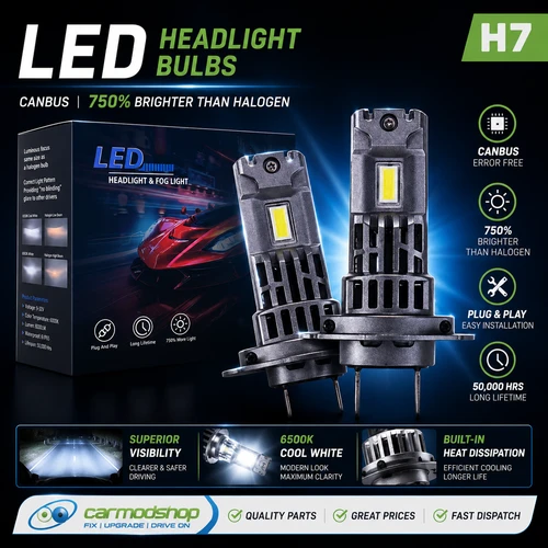 LiteSync V7S H7 H18 LED Headlight Bulbs 12000LM 6000K CanBus 100W 12V Pair