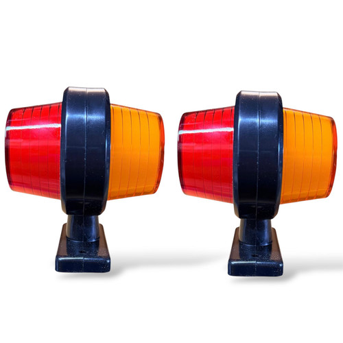2x LED Side Marker Clearance Lights Amber Red 12V 24V Truck Trailer Van Waterproof