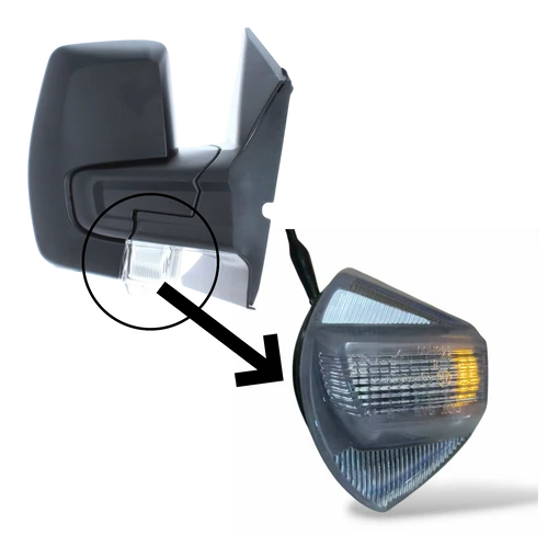 Dynamic LED Mirror Indicators Clear for Ford Transit & Tourneo Custom 2012-2023