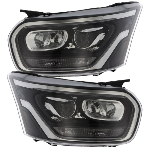 For Ford Transit MK8 V363 2019-On Headlamp Pair LH & RH Xenon D5S LED DRL Black Inner Electric