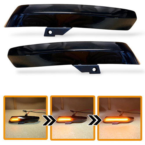 Dynamic LED Mirror Indicators Smoke For Ford Transit Custom MK2 2023+ Pair