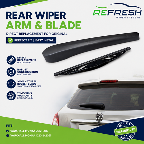 Exact Fit Rear Wiper Arm & Blade for Vauxhall Mokka / Mokka X & Chevrolet Trax