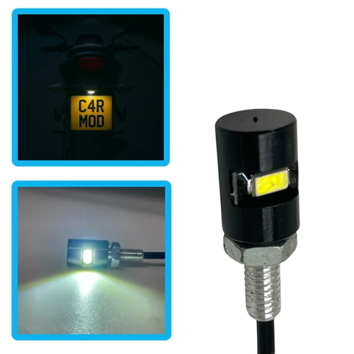 12V LED License Plate Light Bolt White for Motorcycle Scooter Car Universal