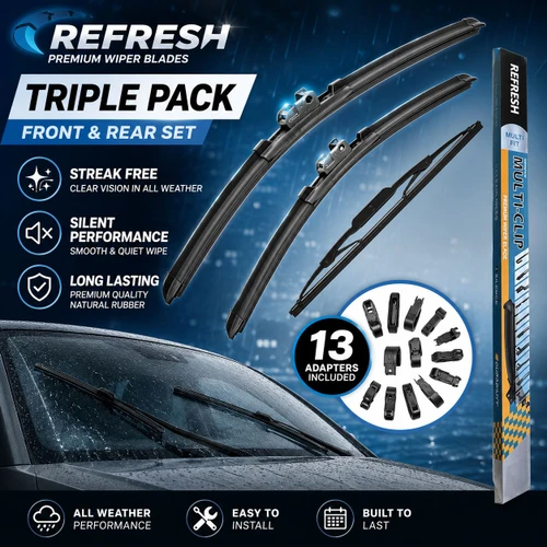 Refresh Aero Flat Front & Rear Wiper Blades Set 26" 24" For VW Crafter 2006-2016 (RB860 / A 425 H)