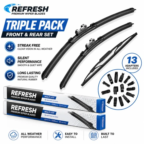 Refresh Aero Flat Front & Rear Wiper Blades Set 26" 21" For Audi S6 Avant 2012-2023 (RB850 / A 402 H)