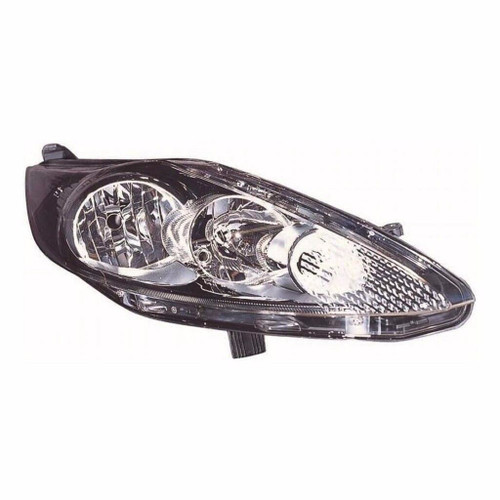 For Ford Fiesta Mk7 10/2008-13 Headlight Headlamp Lamp Black Drivers Side OS