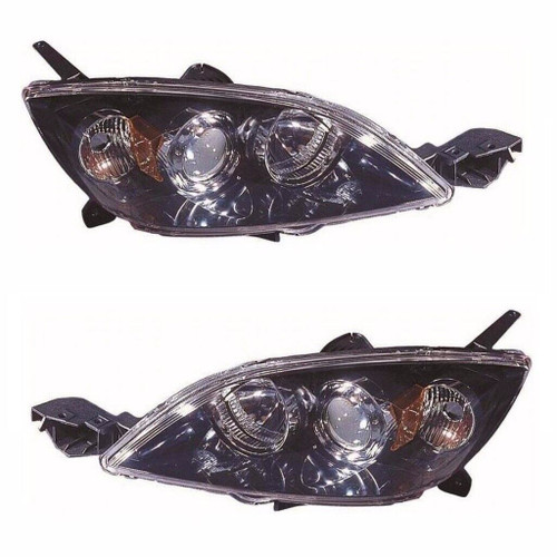For Mazda 3 Mk1 Hatchback 2004-9/2009 Headlights Headlamps 1 Pair O/S &amp; N/S