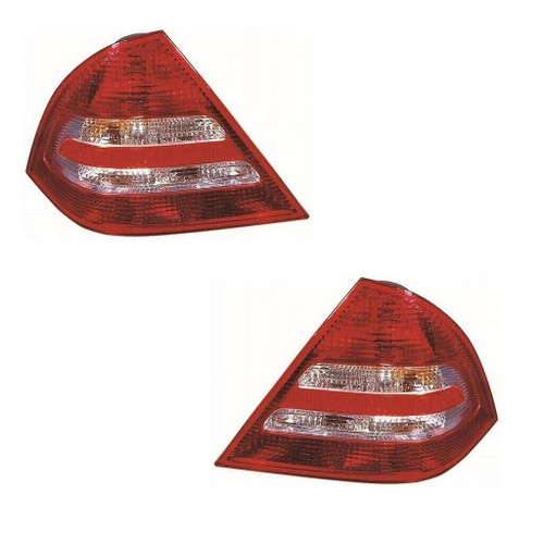 For Mercedes C Class W203 Saloon 6/2004-2007 Rear Tail Lights Lamps Pair OS NS
