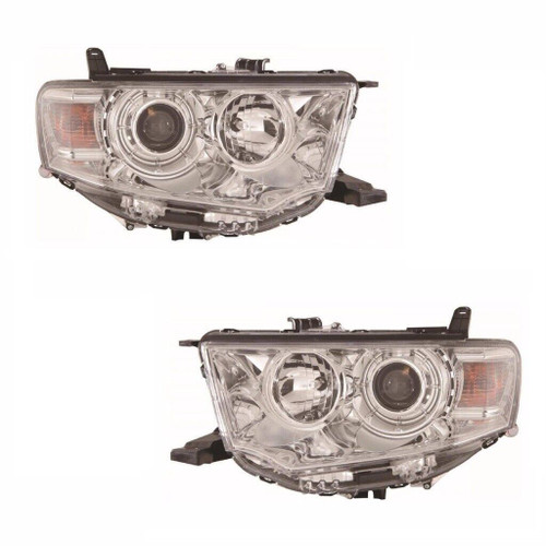 For Mitsubishi L200 Mk2 All Models 9/2010 Headlights Headlamps 1 Pair O/S &amp; N/S