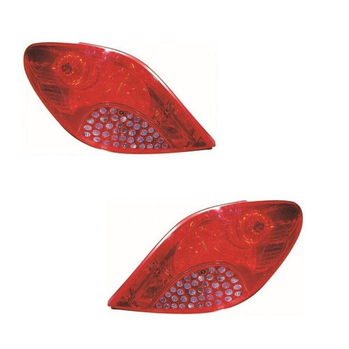 For Peugeot 207 Hatchback 2006-2010 Rear Tail Lights Lamps Non Led Pair OS NS