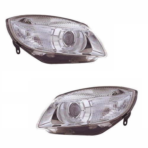 For Skoda Fabia Mk2 H7 2007-4/2010 Headlights Headlamps 1 Pair O/S And N/S