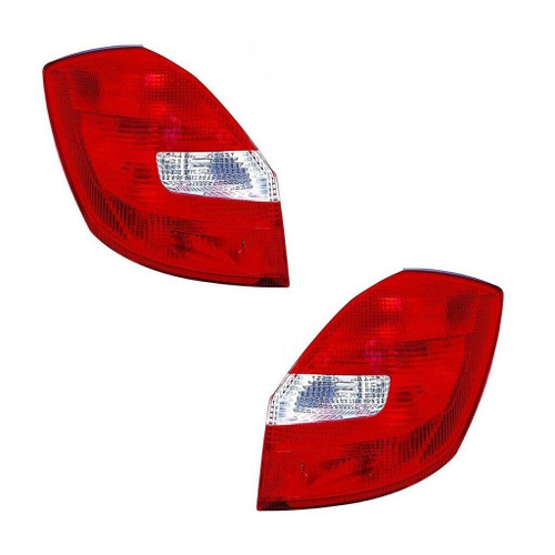 For Skoda Fabia Mk2 Hatchback 5/2007-4/2015 Rear Tail Lights Lamps Pair OS NS