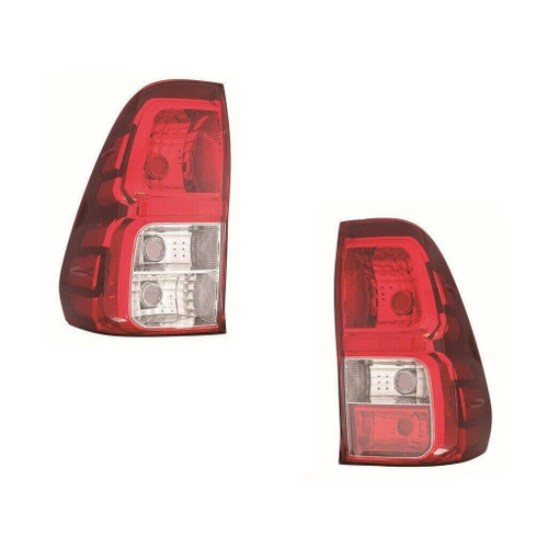 For Toyota Hi-Lux Pick-Up 6/2016-On Rear Back Tail Lights Lamps Pair OS NS