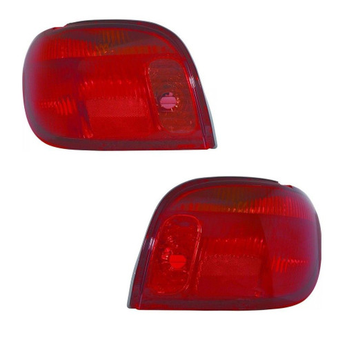 For Toyota Yaris Mk1 Hatchback 7/2003-2005 Rear Tail Lights Lamps Pair OS NS