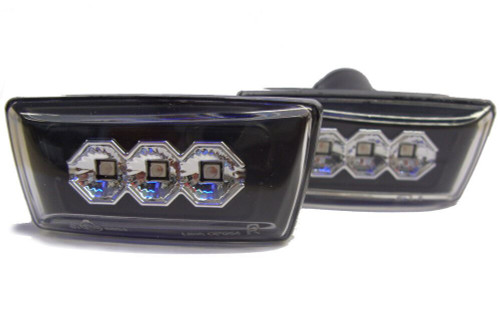 For Vauxhall Astra Mk5 H Smoked Black LED Side Repeaters Detector Opel