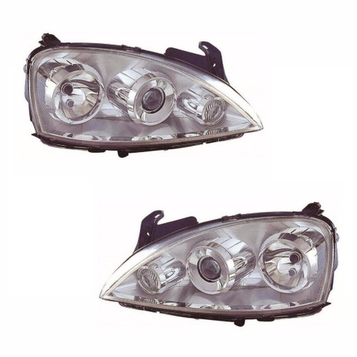 For Vauxhall Corsa C Mk2 Sri 10/2003-2006 Headlights Headlamps 1 Pair O/S &amp; N/S