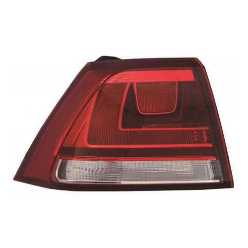 For VW Golf Mk7 Hatch 10.12-On Outer Rear Tail Light Lamp Smoked Red Clear NS