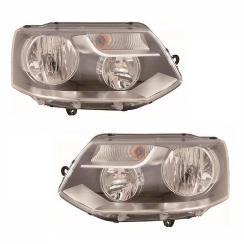 For VW Transporter T5 2010 Headlights Headlamps 1 Pair O/S And N/S
