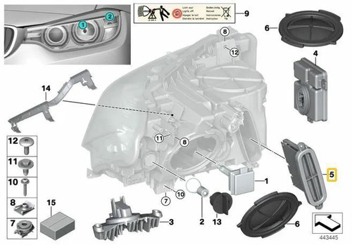 Headlight Driver Ballast Module Xenon For BMW 3 Series F30 63117316147