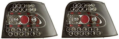 Back Rear Tail Lights Pair Set LED Clear Black VW Golf IV Saloon 97-03