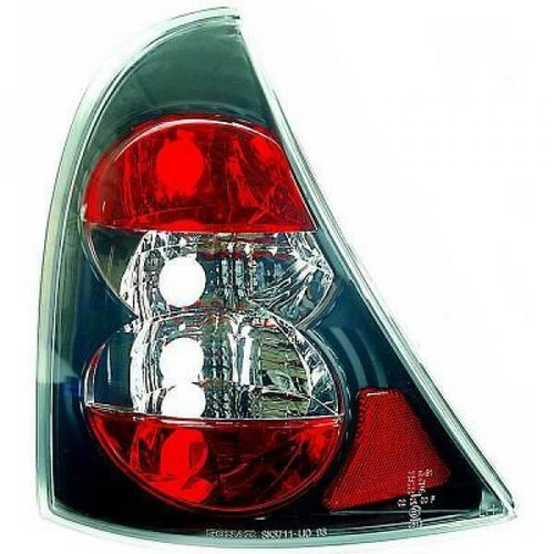 Back Rear Tail Lights Pair Set Clear Black Renault Clio II 98-01