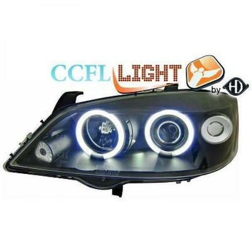 LHD Right Left OS NS CCFL Projector Headlights Pair Clear Black Vauxhall Astra G 97-04