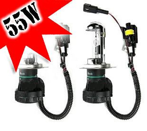 Pair H4 55W Xenon Hid Gas Discharge Bulbs Lighting Lamp Spare Part High / Low - 10000K