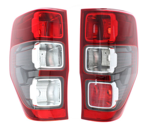 Pair Rear Tail Lights Lamp W21/5W Dark Red Smoked Indicator For Ford Ranger 16-