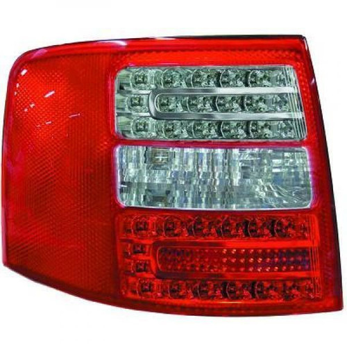 Back Rear Tail Lights Pair Set LED Clear Red White Audi A6 Typ 4B Avant 01-04