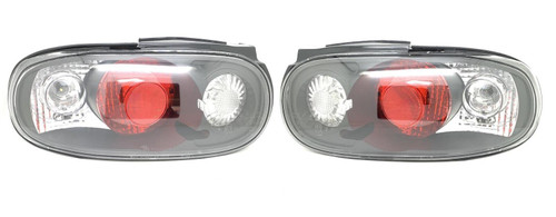 Back Rear Tail Lights Lamp Indicator Set Clear Black Pair For Mazda Mx5 Na -3/98