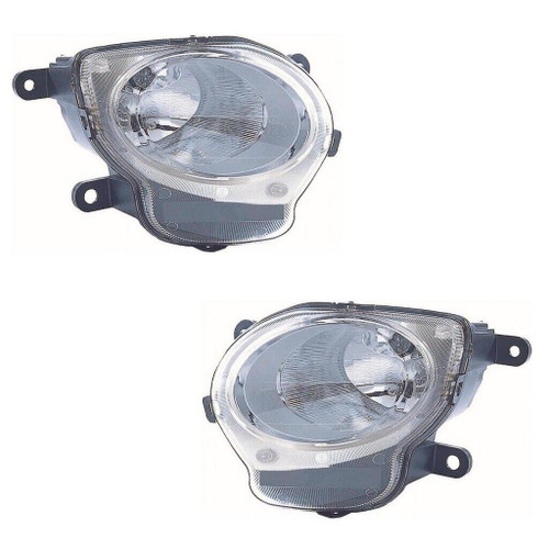 For Fiat 500 Hatchback 2008 High Beam &amp; DRL Light Front Spot Lamps Pair OS NS