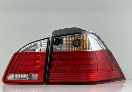 Back Rear Tail Lights Lamps For BMW E61 Touring 04-07 With LED In Red-Clear