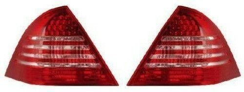Back Rear Tail Lights Lamps Red-Clear LED Pair For Mercedes W203 05- On