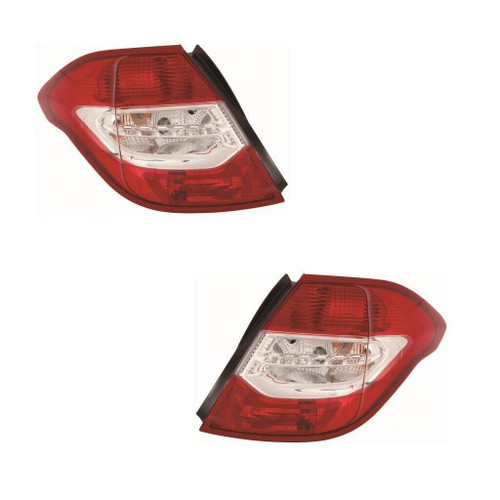 For Citroen C4 Mk2 5 Door Hatch 2011-5/2015 Outer Wing Rear Lamps Lights Pair