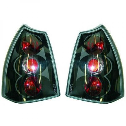Back Rear Tail Lights Pair Set Clear Black Peugeot 307 Saloon SW 01-05