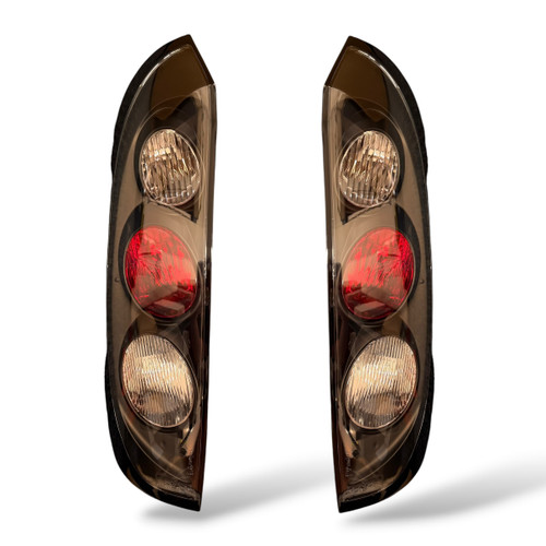 Back Rear Tail Lights Pair Set Clear Black Vauxhall Corsa C 00-06