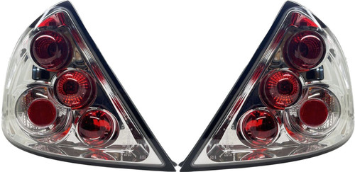 Back Rear Tail Lights Pair Set Clear Chrome Ford Mondeo Saloon 00-07