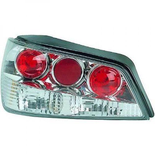 Back Rear Tail Lights Pair Set Clear Chrome Peugeot 306 93-97
