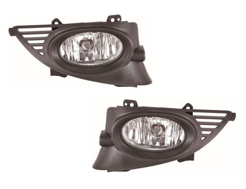 For Honda Civic Mk7 Type S 7/2001-2/2006 Fog Lights &amp; Fog Surrounds Pair OS NS