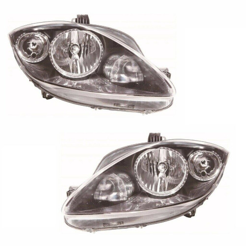 For Seat Altea Includes Xl &amp; Freetrack 4/2009 Headlights Lamps Black Pair OS NS - Headlight -